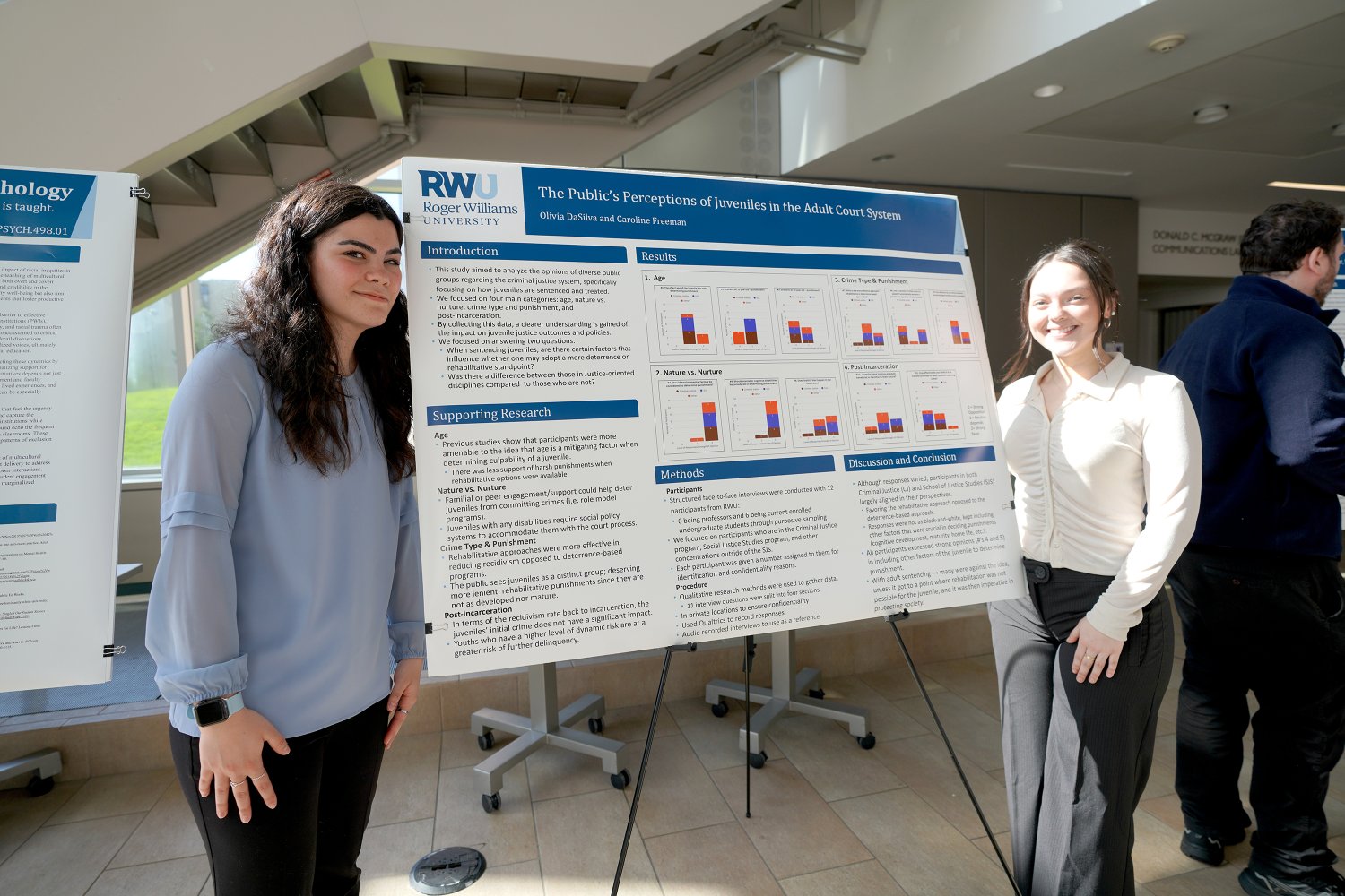 Olivia DaSilva and Caroline Freeman speak about how juveniles are treated by the justice system.