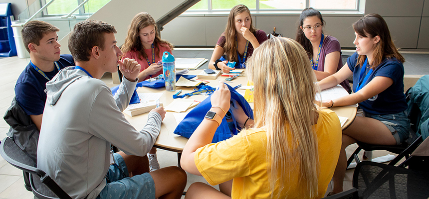 RWU Honors Program students studying together