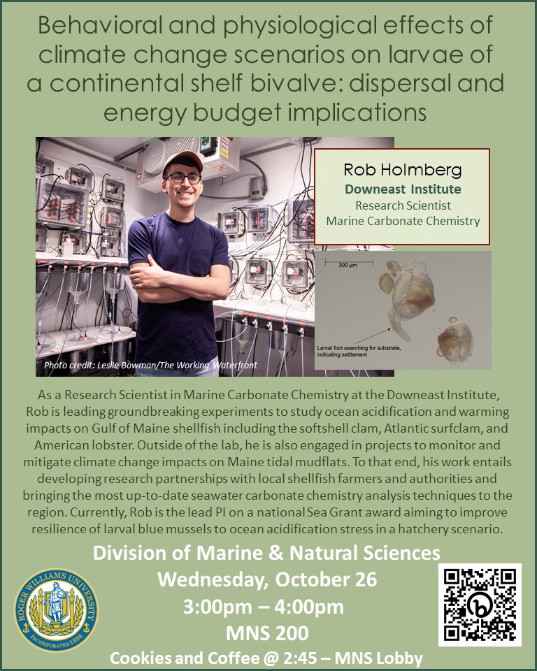 Behavioral and physiological effects of climate change scenarios on larvae of a continental shelf bivalve: dispersal and energy budget implications