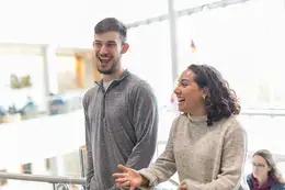 students laughing