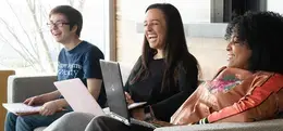 students laughing