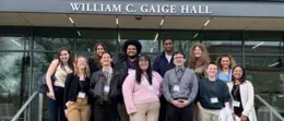 Students at senior thesis presentations