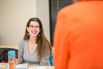Female student smiling