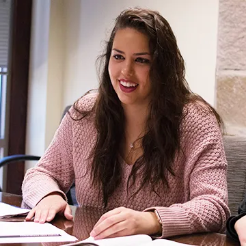 Francesca Montemarano working on a project