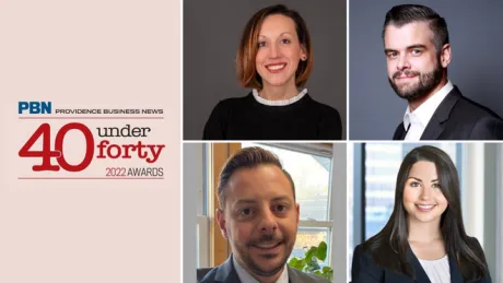 Providence Business News "40 Under Forty" RWU alumni award winners.