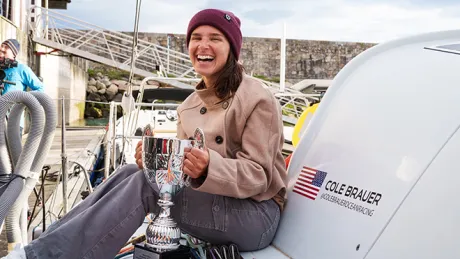 Cole Brauer with her second-place trophy