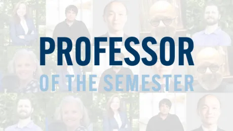The Professor of the Semester Award honors six faculty members for their outstanding teaching and mentorship.