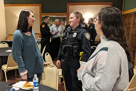 Students and police networking