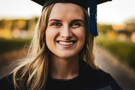 Graduate in regalia
