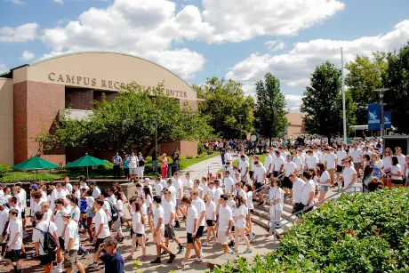 Students process to Convocation.