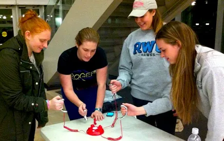 Students play games