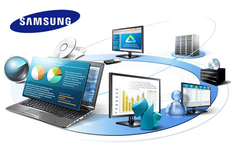 Illustration of computer station