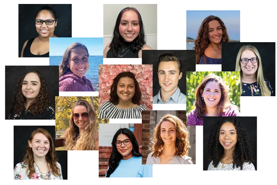 A collage of pictures showing the current Graduate Program Ambassadors