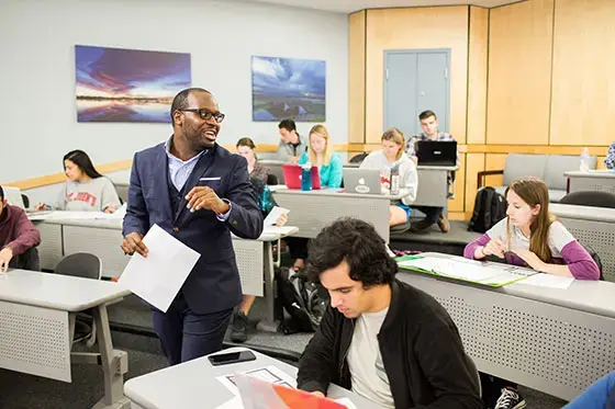 Professor teaching class.