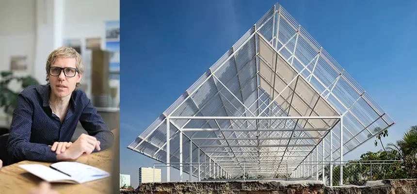 Wonne Ickx and one of the rooftop projects from PRODUCTORA