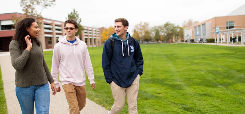 students on campus