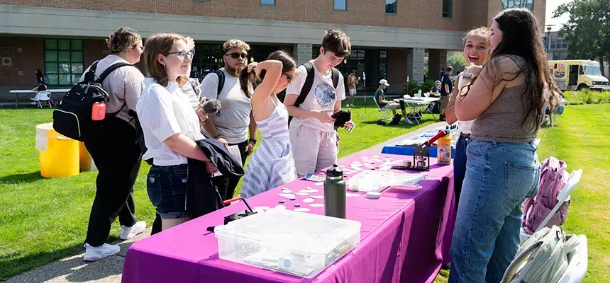 Students connect at the involvement fair