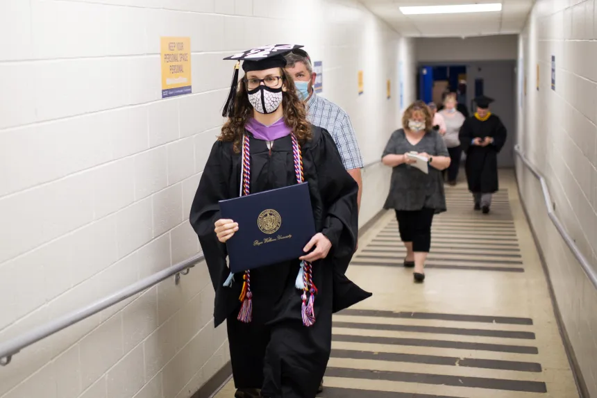 image of members of the Class of 2020 at RWU today for their Commencement Celebration and first-year Reunion
