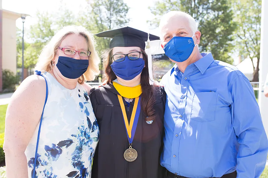 image of members of the Class of 2020 at RWU today for their Commencement Celebration and first-year Reunion