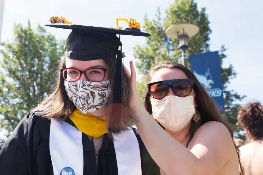 image of members of the Class of 2020 at RWU today for their Commencement Celebration and first-year Reunion