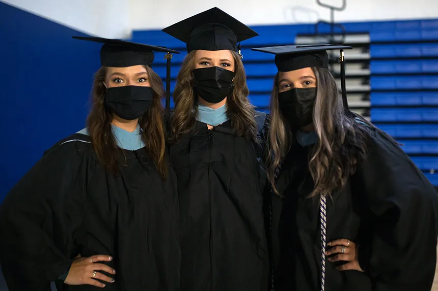 image of RWU grads on Commencement Day 2021