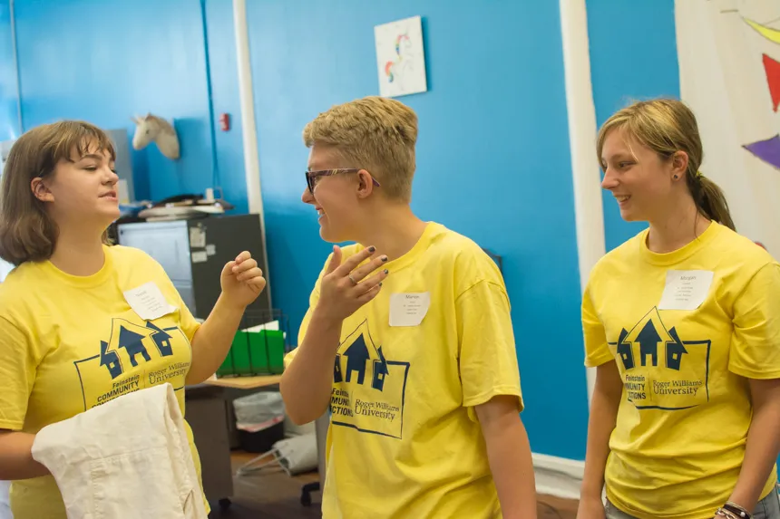 Students laughing
