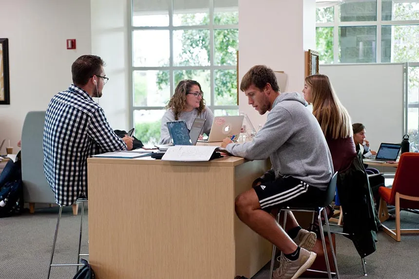 Students studying