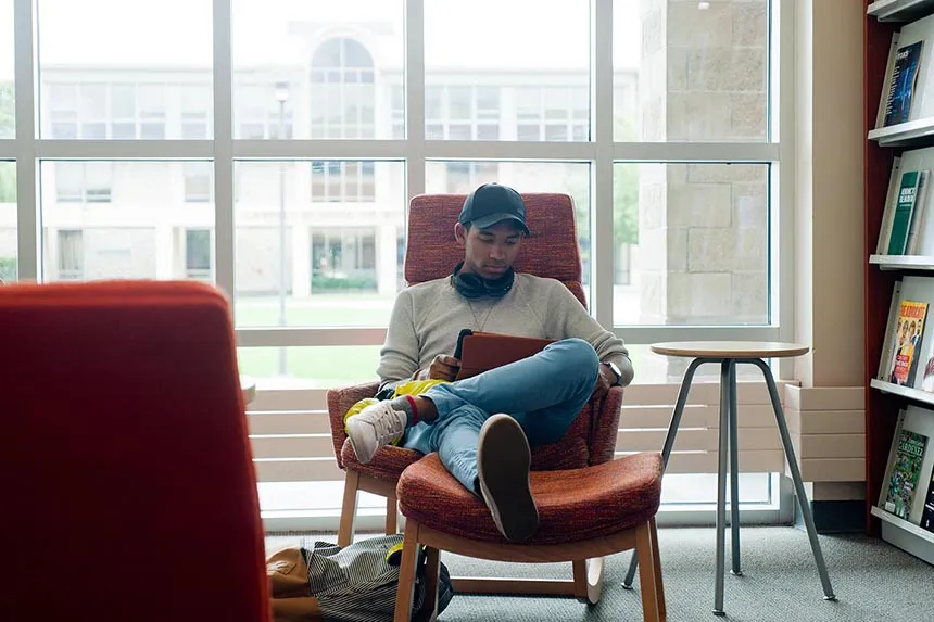 Student studying