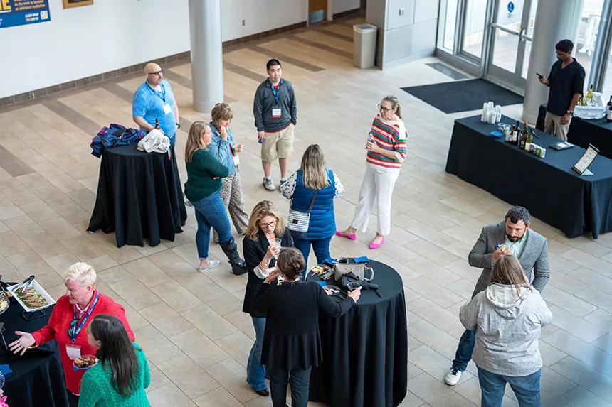 Alumni network inside of Global Heritage Hall.