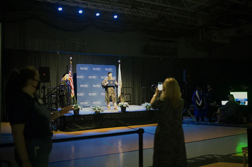 image of RWU grads on Commencement Day 2021