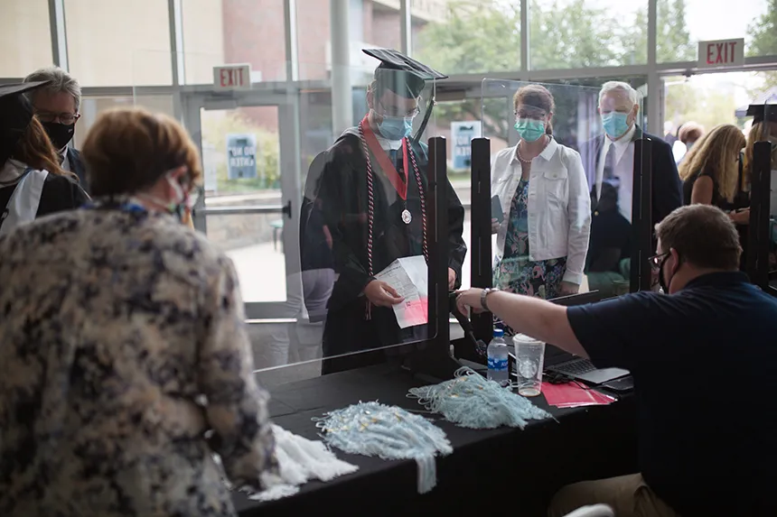 image of RWU grads on Commencement Day 2021