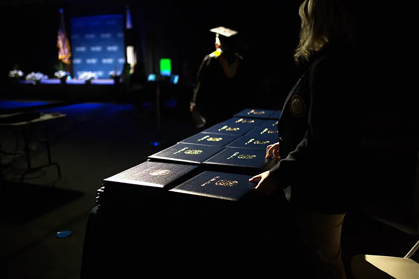 image of RWU grads on Commencement Day 2021