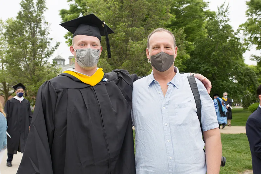 image of RWU grads on Commencement Day 2021