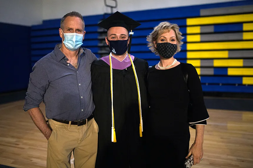 image of RWU grads on Commencement Day 2021