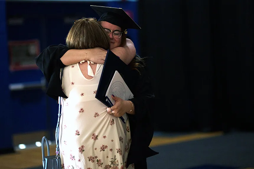 image of RWU grads on Commencement Day 2021